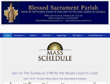 Tablet Screenshot of blessedsacrament.ca